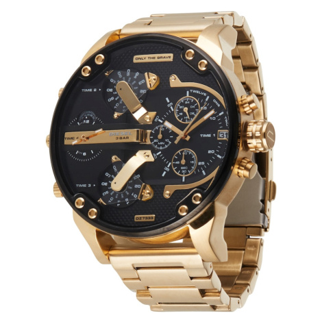 DIESEL Analógové hodinky  zlatá / čierna