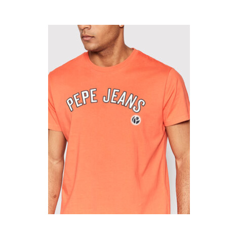 Pepe Jeans Tričko Alessio PM508256 Oranžová Regular Fit