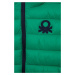 Detská bunda United Colors of Benetton zelená farba
