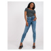 Dámske džínsy nohavice D85035C62220 - SUBLEVEL jeans-sv.modrá