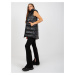Black lacquered down vest with hood
