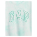 Zelené dievčenské šaty french terry logo GAP