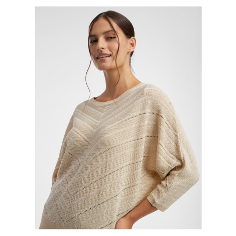 Orsay Beige Women Patterned Sweater - Women