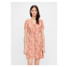 Orange Floral Dress Pieces Emanuelle - Women