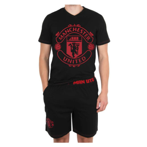 Manchester United pánske pyžamo Short Crest black