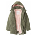 Abercrombie & Fitch Zimná bunda  kaki / svetlohnedá / ružová