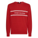 Tommy Hilfiger Sveter - ROPE LOGO SWEATER červenej farby