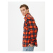 Koton Lumberjack Shirt Pocket Detailed Buttoned Classic Collar