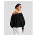 Blúzka Karl Lagerfeld Off Shoulder Embroidery Top Black