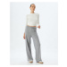 Koton Straight Wide Leg Sweatpants with Tie Waist