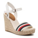 Tommy Hilfiger Espadrilky Corporate Wedge FW0FW07086 Biela