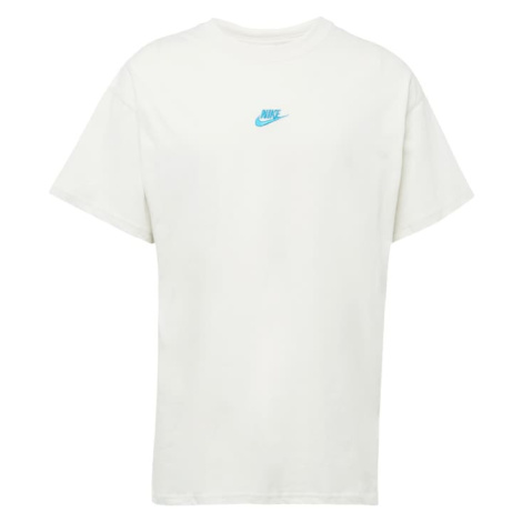Nike Sportswear Tričko 'CLUB'  neónovo modrá / prírodná biela