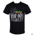 Tričko metal ROCK OFF Bob Marley Distressed Logo Čierna