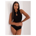 ČIERNY CROP TOP S PRESTRIHMI BR-TP-2123-BLACK