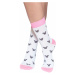 Ružovo-sivé vzorované ponožky Minnie Socks