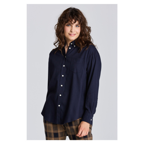 KOŠEĽA GANT D2. RELAXED FLANNEL SHIRT EVENING BLUE