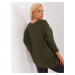 Blúzka khaki basic plus size JEDNA