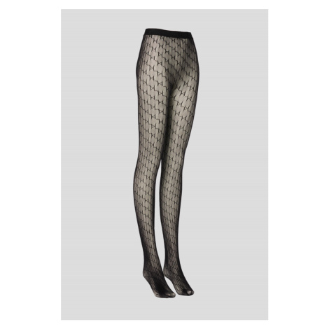 Pančuchy Karl Lagerfeld K/Monogram Party Tights Black