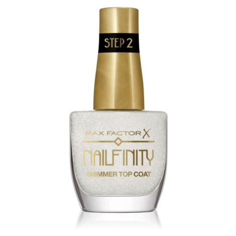 Max Factor Nailfinity Shimmer Top Coat gélový vrchný lak na nechty pre trblietavý lesk odtieň 10
