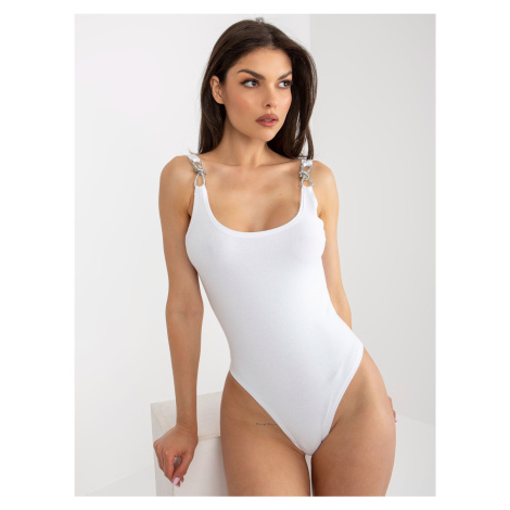 White fitted cotton bodysuits