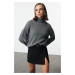 Trendyol Anthracite Basic Turtleneck Knitwear Sweater