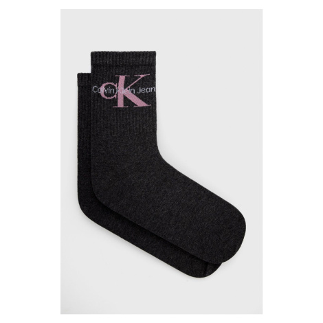 Ponožky Calvin Klein Jeans dámske, šedá farba, 701218750