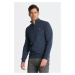 SVETER GANT CLASSIC COTTON HALF ZIP DARK JEANSBLUE MELANGE