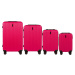 TMAVORUŽOVÁ SADA 4 KUFROV TR059, LUGGAGE 4 SETS (L, M, S, XS) WINGS, ROSE RED