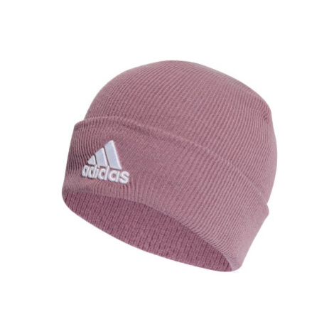 Dámska zimná čiapka ADIDAS LOGO BEANIE CUF WONORC WHITE