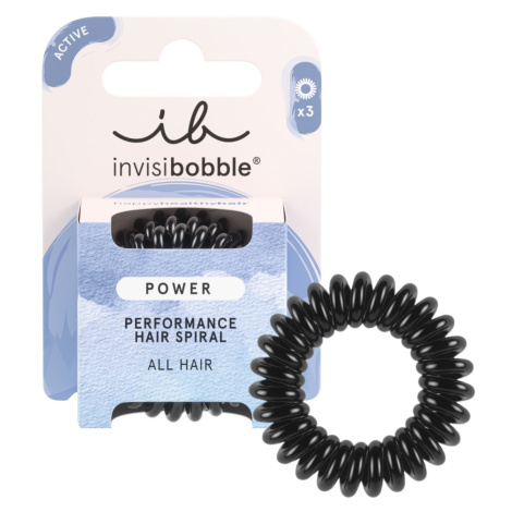 Špirálová gumička do vlasov Invisibobble Power True Black - čierna, 3 ks + darček zadarmo