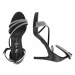 BUFFALO Remienkové sandále 'SERENA'  čierna / biela