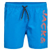 Jack & Jones Junior Plavecké šortky 'Crete'  modrá / oranžová