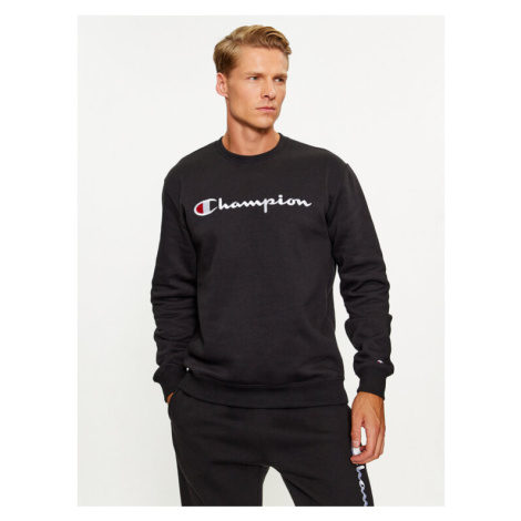 Champion Mikina Crewneck Sweatshirt 219204 Čierna Comfort Fit