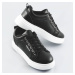 Čierne dámske športové topánky (S221)