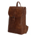 Beagles Hnedý elegantný kožený batoh „Midnight“ 12L