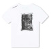 Detské bavlnené tričko Karl Lagerfeld biela farba, s potlačou