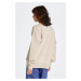 MIKINA GANT OVERSIZED GANT USA C-NECK LIGHT BEIGE MELANGE