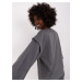 Dark gray long oversize sweatshirt