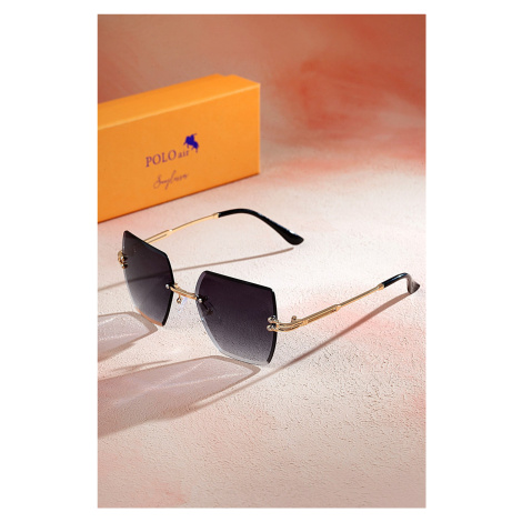 Polo Air Crystal Square Women's Sunglasses Black Color