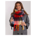 Red-mustard women's winter scarf
