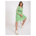 Green wrap midi dress with flowers from Girona