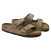 Birkenstock Arizona Soft Footbed Suede Leather Taupe Narrow Fit