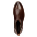 Pánska kožená členková obuv s hnedou podrážkou 95-M-509-4