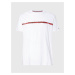 Pánske tričko LOGO STRIPE T-SHIRT UM0UM01915YBR biela - Tommy Hilfiger
