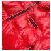 Červená dámska bunda s ozdobnými lampasmi (AG1-J9002)