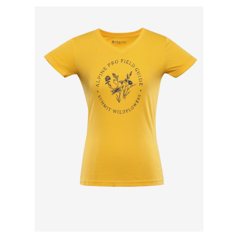 Žlté dámske rýchloschnúce tričko ALPINE PRE NEGA ALPINE PRO