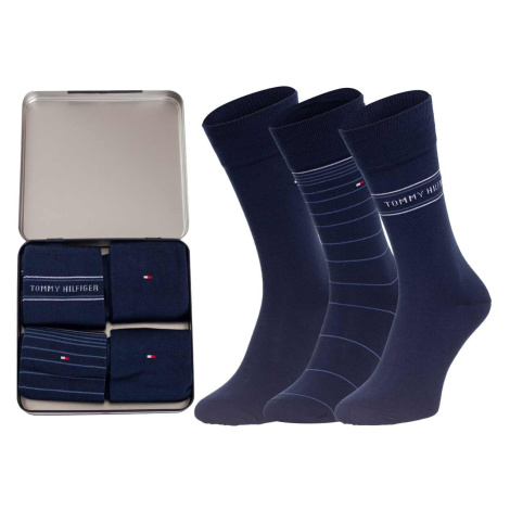 Tommy Hilfiger Ponožky - TH MEN SOCK 4P TIN GIFTBOX modré