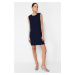 Trendyol Navy Blue Straight Cut Sleeveless Mini Woven Dress