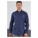 G720 DEWBERRY MEN'S SHIRT-NAVY BLUE - WHITE