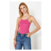 Trendyol Fuchsia Strappy Basic Top Knitwear Blouse